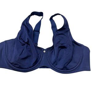 Breezies Womens Everyday Underwire Bra Size 38C Navy Blue No Padding
